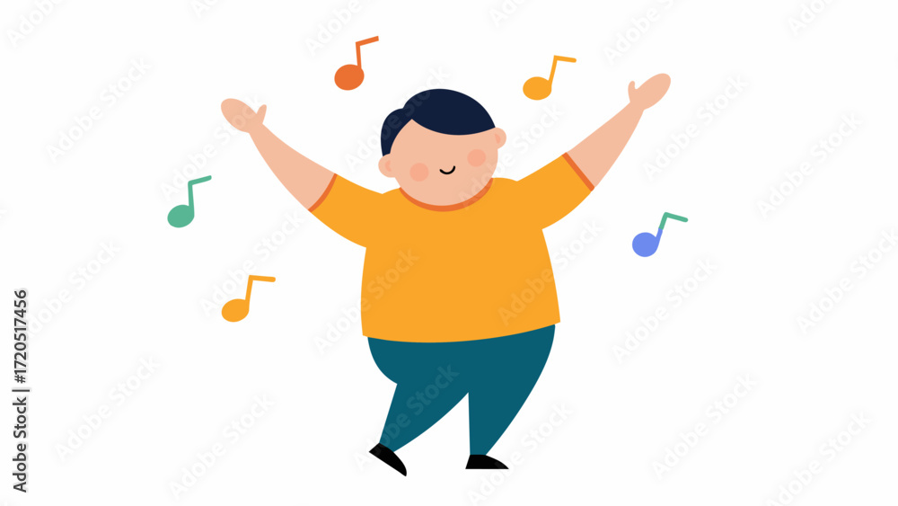 Aufkleber a person with down syndrome expressing themselves and increasing their selfconfidence through a musi