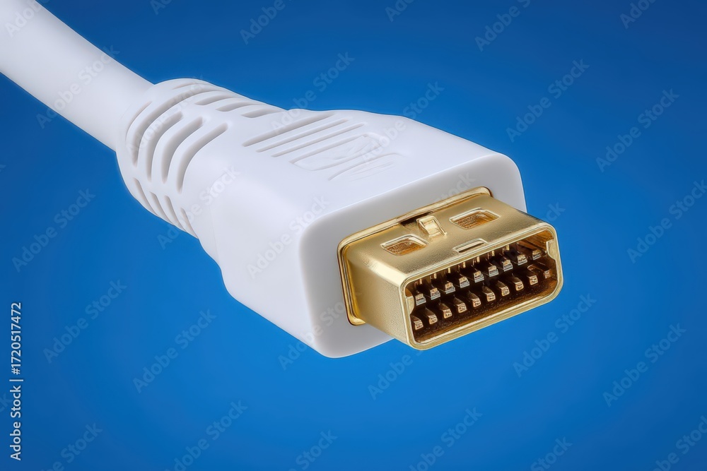 Poster high-speed digital connection cable showcasing premium quality with gold-plated end for optimal perf