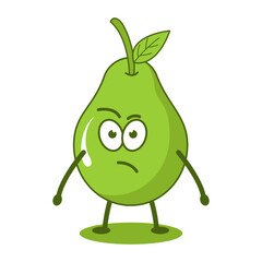 green apple with a smile