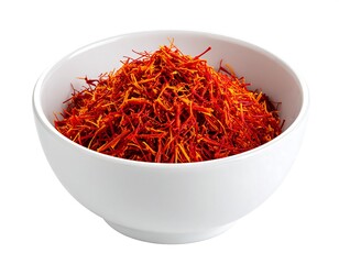 Fototapeta premium Saffron threads in a white bowl (1)