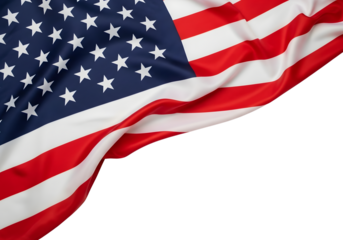 Dynamic American flag waving with vibrant colors, perfect for patriotic themes and Fourth of July celebrations