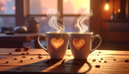 Warm Morning Coffee Affectionate Moments