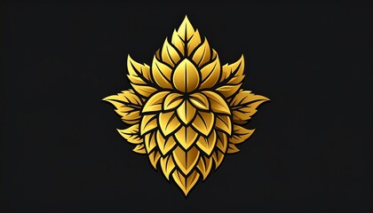 Golden Hops Design for Brewing Logo