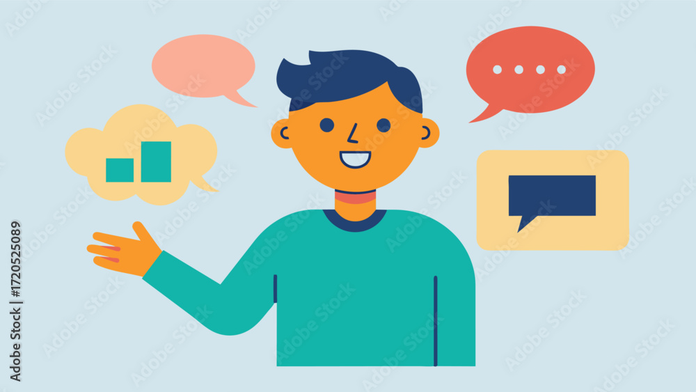 Poster a person with a speech impediment using drawing as a form of communication expressing themselves in 