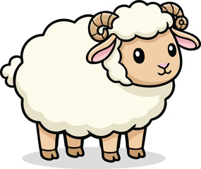 vector illustration of sheep
