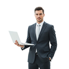 young businessman with laptop