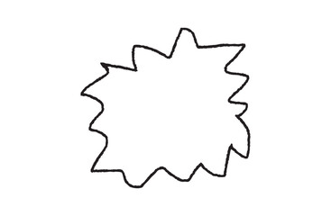 爆発のふきだし フレーム