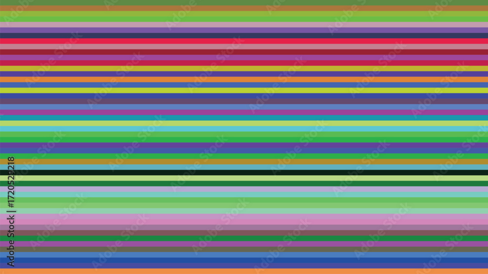 Poster abstract background with horizontal stripes in a multitude of colors for modern design and creative 