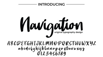 Navigation - Elegant Script Font for Smooth Handwritten Design and Creative Typography