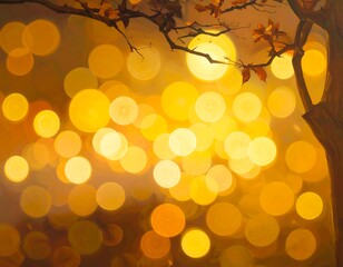 Golden Hour Bokeh Embrace of Nature's Hues