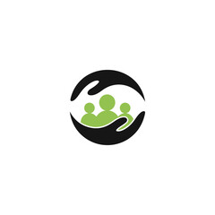 Health care logo icon flat vector design