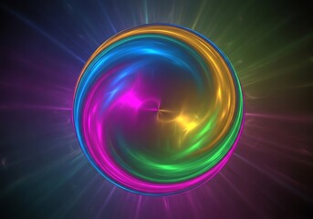 Colorful Abstract Spiral Design.