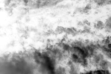 black cloud fluffy, fog or mist or smoke for overlay and design. isolated on transparent background. PNG file
