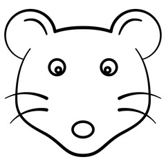 mouse head face vector icon