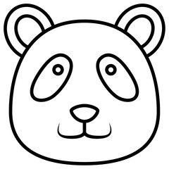 panda face head vector icon