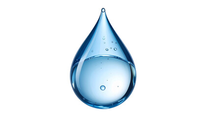 Realistic Water Droplet Isolated on Transparent Background