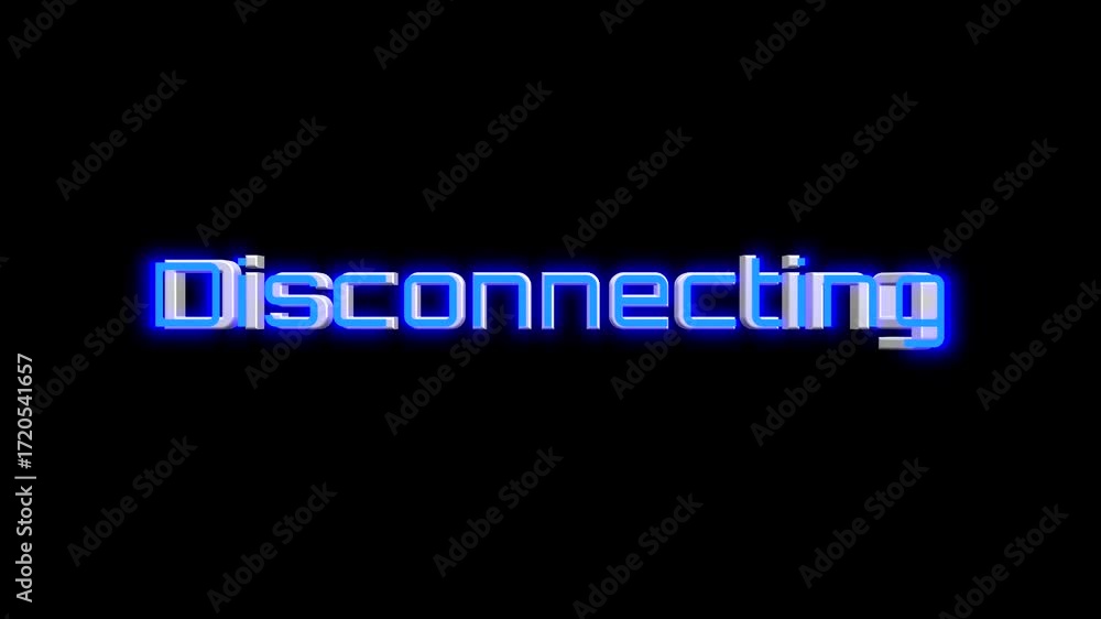 Poster 3d style disconnecting text spinning animation with glowing effect