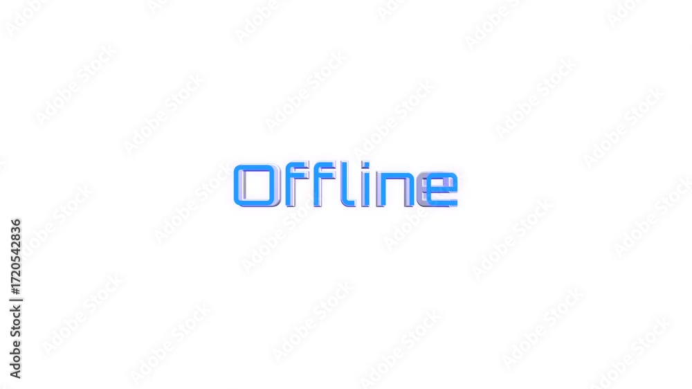 Poster 3d style offline text spinning animation with glowing effect