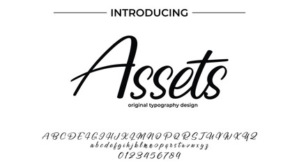 Assets - Elegant Script Font for Smooth Handwritten Design and Creative Typography