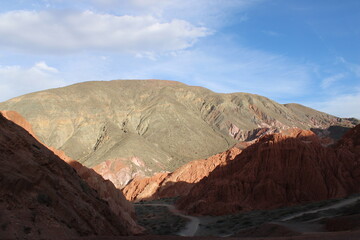 mountain landscape with blue sky
