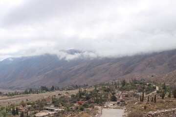 mountain landscape with clouds