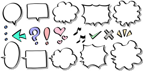 Fototapeta premium Comical and bold comic-like speech bubbles