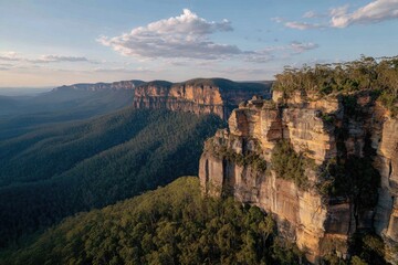 Majestic mountain range at sunset