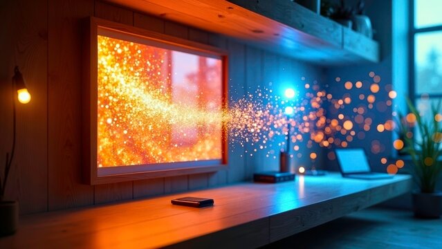 Artistic presentation of indoor screens