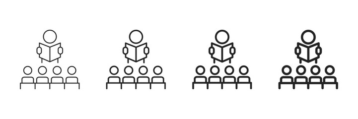 Storytelling Icon Set Different Line Style Collection 