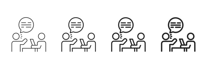 Session Icon Set Different Line Style Collection 