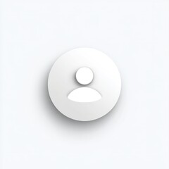 Minimalist 3D Rendered White Circle Abstract Design Element