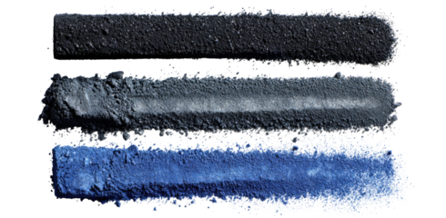 Three horizontal bars of dark shades of blue and black