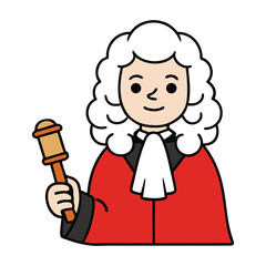 A judge holding a gavel, symbolizing authority, justice, and courtroom decisions, ready to deliver fair rulings with wisdom and integrity.
