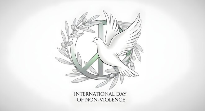 international day of non-violence dove peace - Powered by Adobe