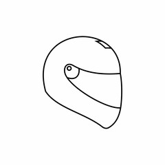 Simple icon of safety motorcycle helmet