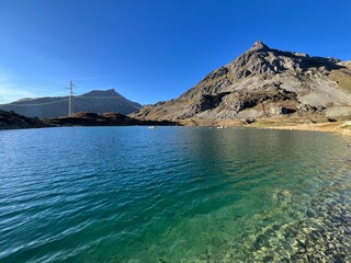 Lake Culuonnas, Guglia Lake or Julier Lake, Canton of Grisons, Switzerland - Lej da las Culuonnas or Lej dal Güglia (Lej dal Gueglia oder Juliersee), Julierpass - Schweiz