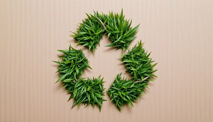 Circular Arrangement Green Spiky Plants Wooden Surface
