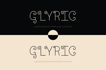 Elegant typography logo design with circular emblem