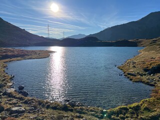 Lake Culuonnas, Guglia Lake or Julier Lake, Canton of Grisons, Switzerland - Lej da las Culuonnas or Lej dal Güglia (Lej dal Gueglia oder Juliersee), Julierpass - Schweiz
