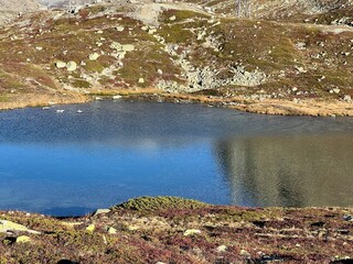 Lake Culuonnas, Guglia Lake or Julier Lake, Canton of Grisons, Switzerland - Lej da las Culuonnas or Lej dal Güglia (Lej dal Gueglia oder Juliersee), Julierpass - Schweiz