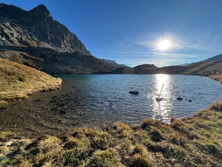 Lake Culuonnas, Guglia Lake or Julier Lake, Canton of Grisons, Switzerland - Lej da las Culuonnas or Lej dal Güglia (Lej dal Gueglia oder Juliersee), Julierpass - Schweiz