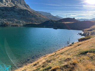 Lake Culuonnas, Guglia Lake or Julier Lake, Canton of Grisons, Switzerland - Lej da las Culuonnas or Lej dal Güglia (Lej dal Gueglia oder Juliersee), Julierpass - Schweiz