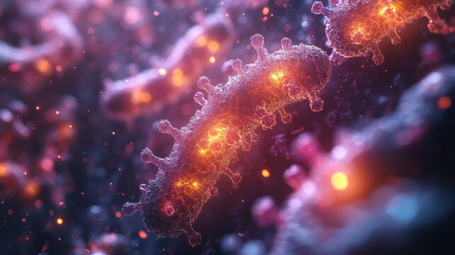 Microscopic Virus Cell Rendering