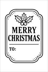 Happy Christmas Label Design 