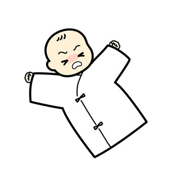 泣いている赤ちゃんのイラスト