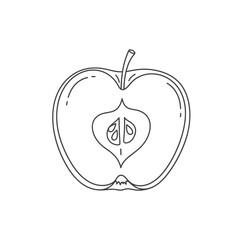 Fototapeta premium Bite taken out apple icon