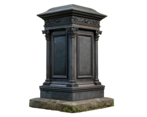 Victorian tombstone ornate monument antique grave marker stone memorial historical cemetery detailed carving somber aged outdoor heritage