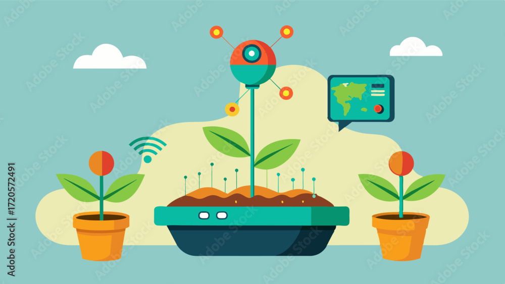 Poster a selfdriving planter using gps and satellite imagery to map out the land and determine the best are