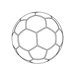 Obraz premium Soccer ball line art icon