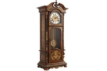 Beautifully detailed antique grandfather clock classic home decor